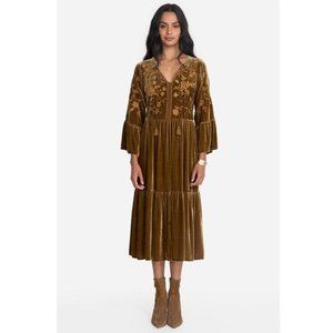 Johnny Was MILLIE VELVET BOHO MIDI DRESS